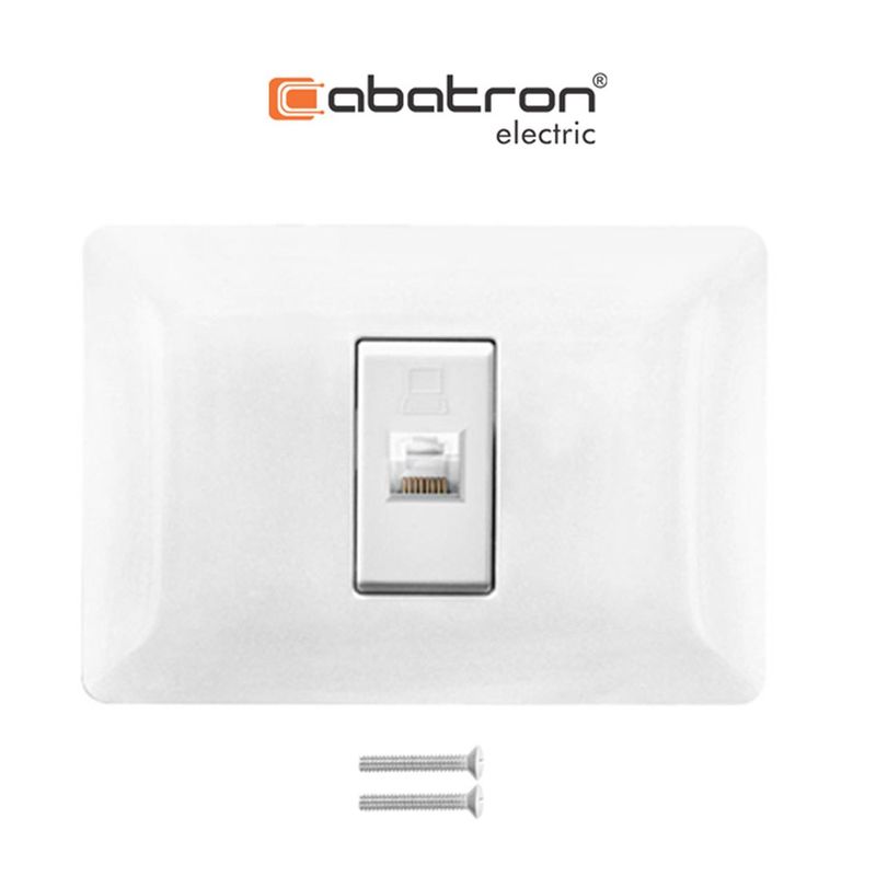 GENERICO - Placa Ethernet Rj45 Cat6 Faceplate Hembra Empalme Abatron