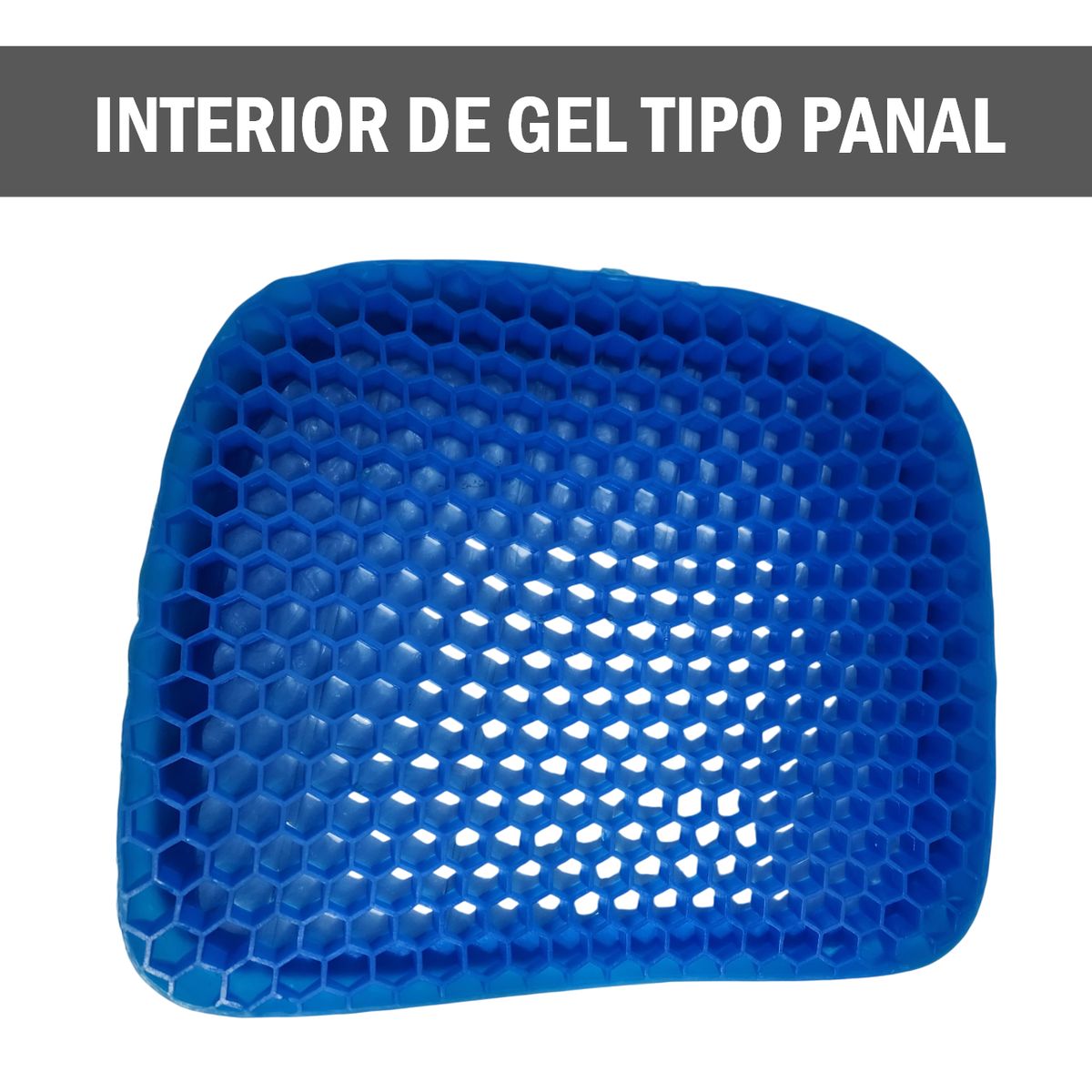 GENERICO - Cojin Asiento de Gel Ortopédico Transpirable con funda