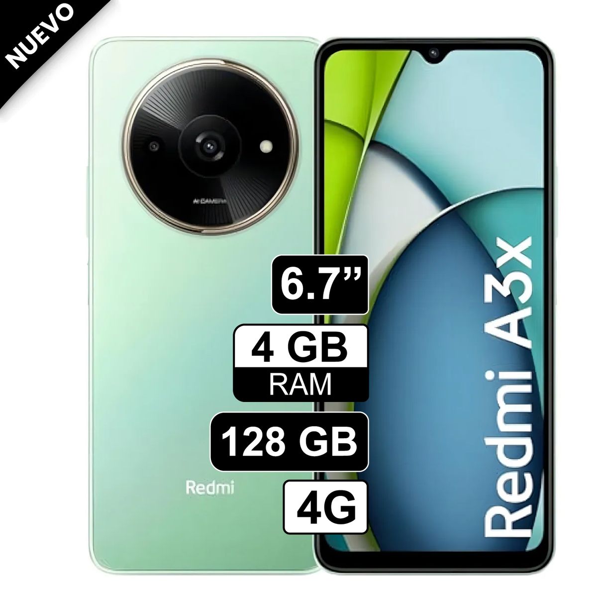 REDMI - Celular Xiaomi Redmi A3x 128GB 4GB Ram Color Verde