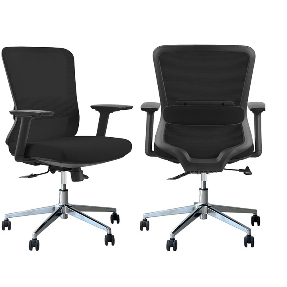 ZIYAZ - Silla De Oficina Ergonómica Labaya Negro Giratoria