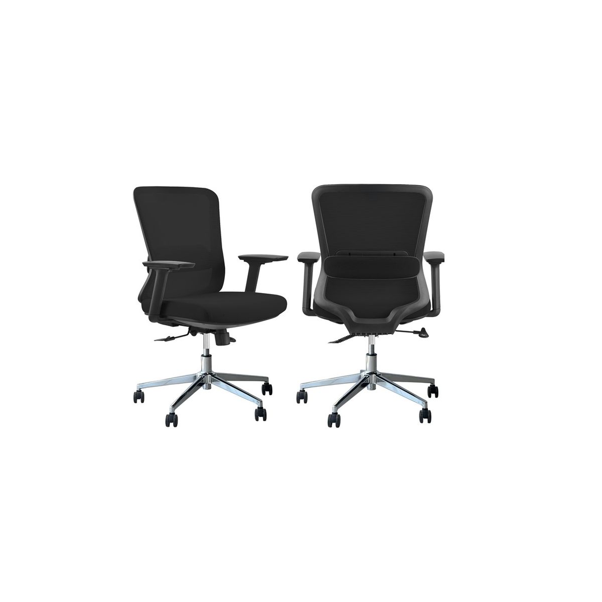 ZIYAZ - Silla De Oficina Ergonómica Labaya Negro Giratoria