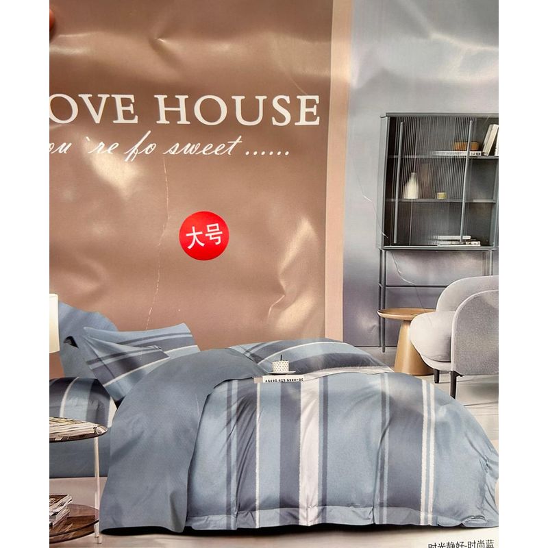 MINGDA - Set de Edredón 2 Pz+ Juego de Sábanas + Funda  100% Algodón