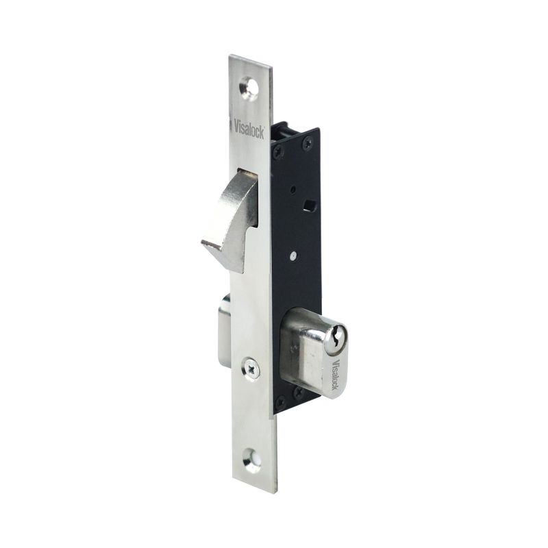 VISALOCK - Cerradura Pico Loro Napoli Acero Niquelado 16 mm Visalock By Cisa