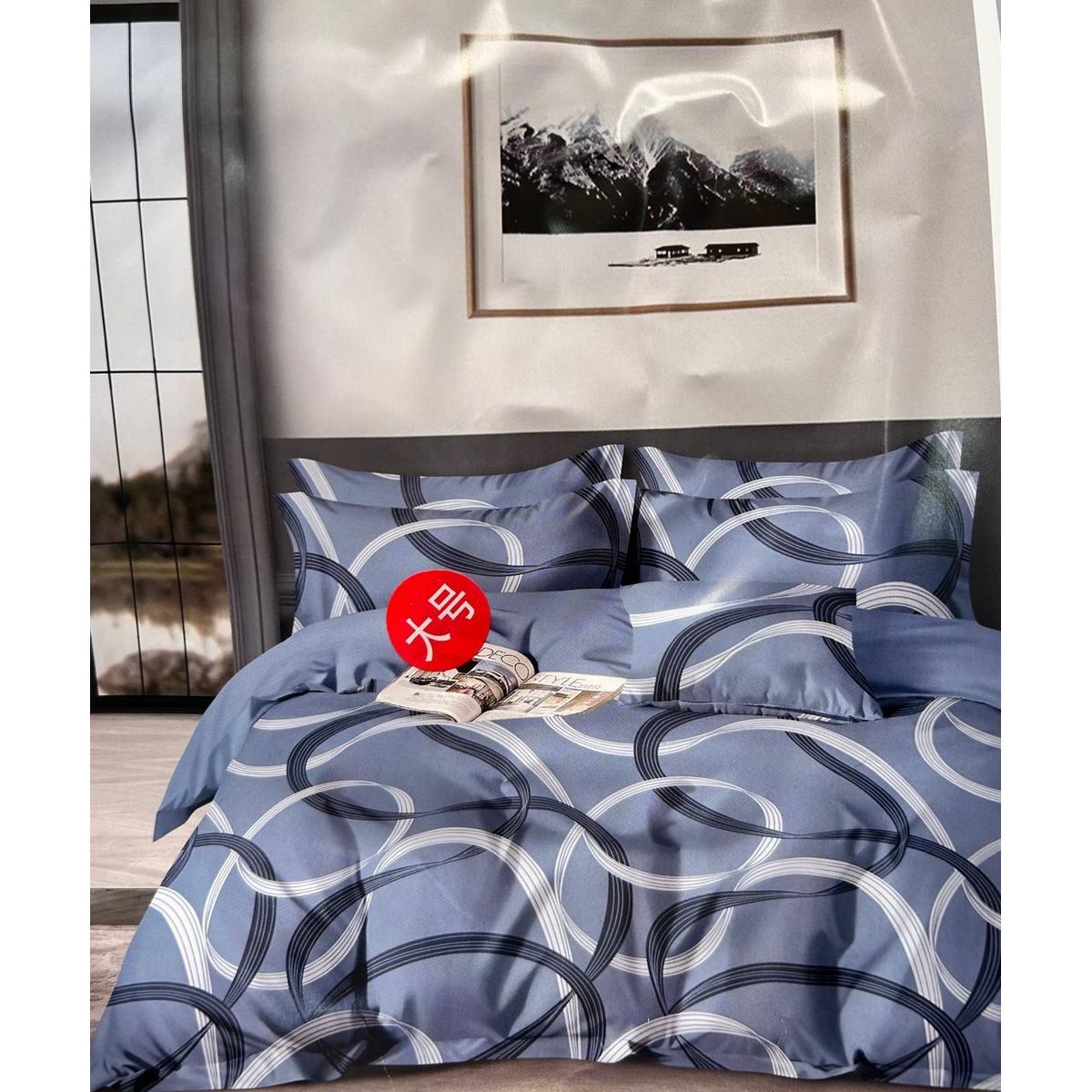 MINGDA - Set de Edredón 2 Pz+ Juego de Sábanas + Funda  100% Algodón