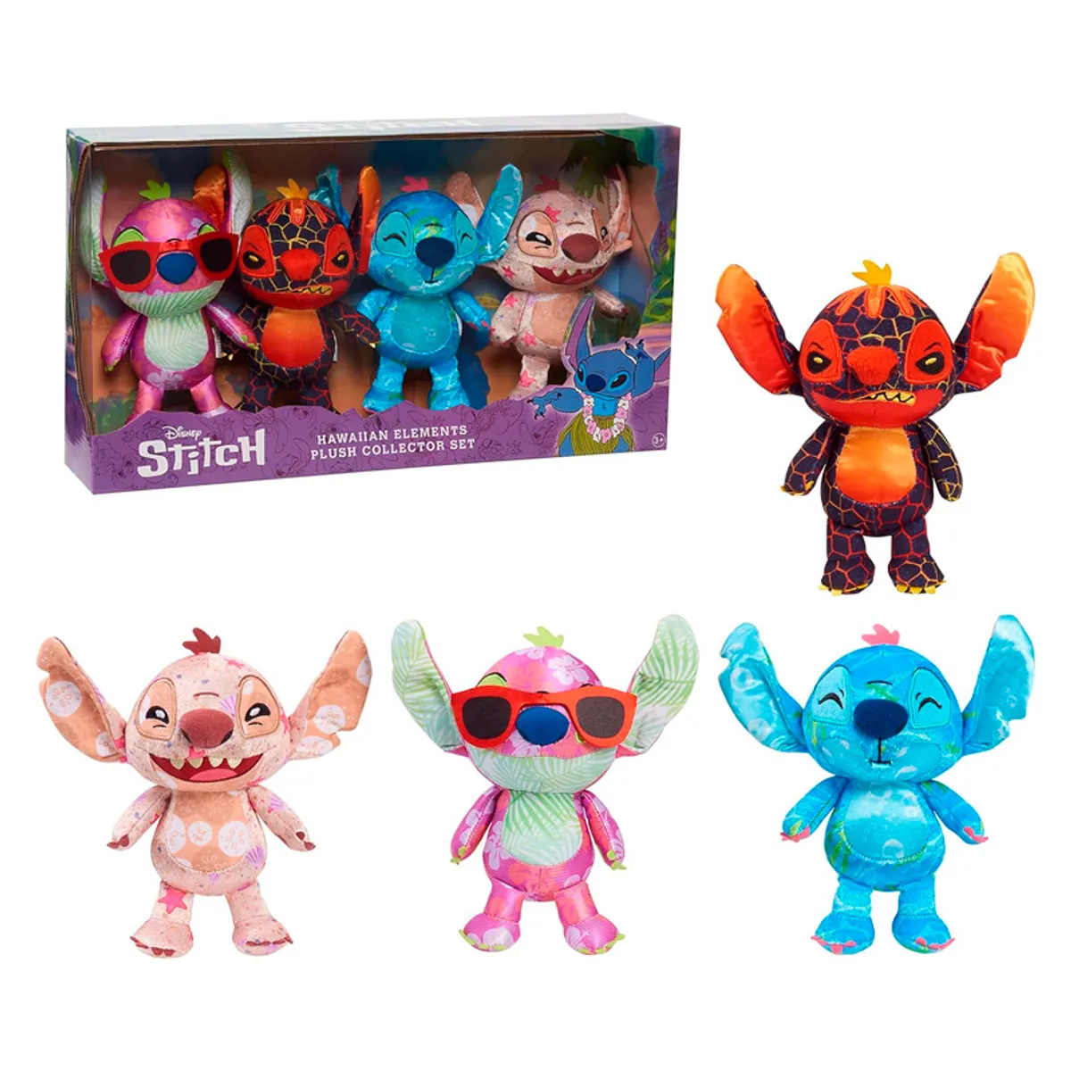 FUNKO - DISNEY STITCH 4 ELEMENTOS PELUCHES COLECCIONABLES