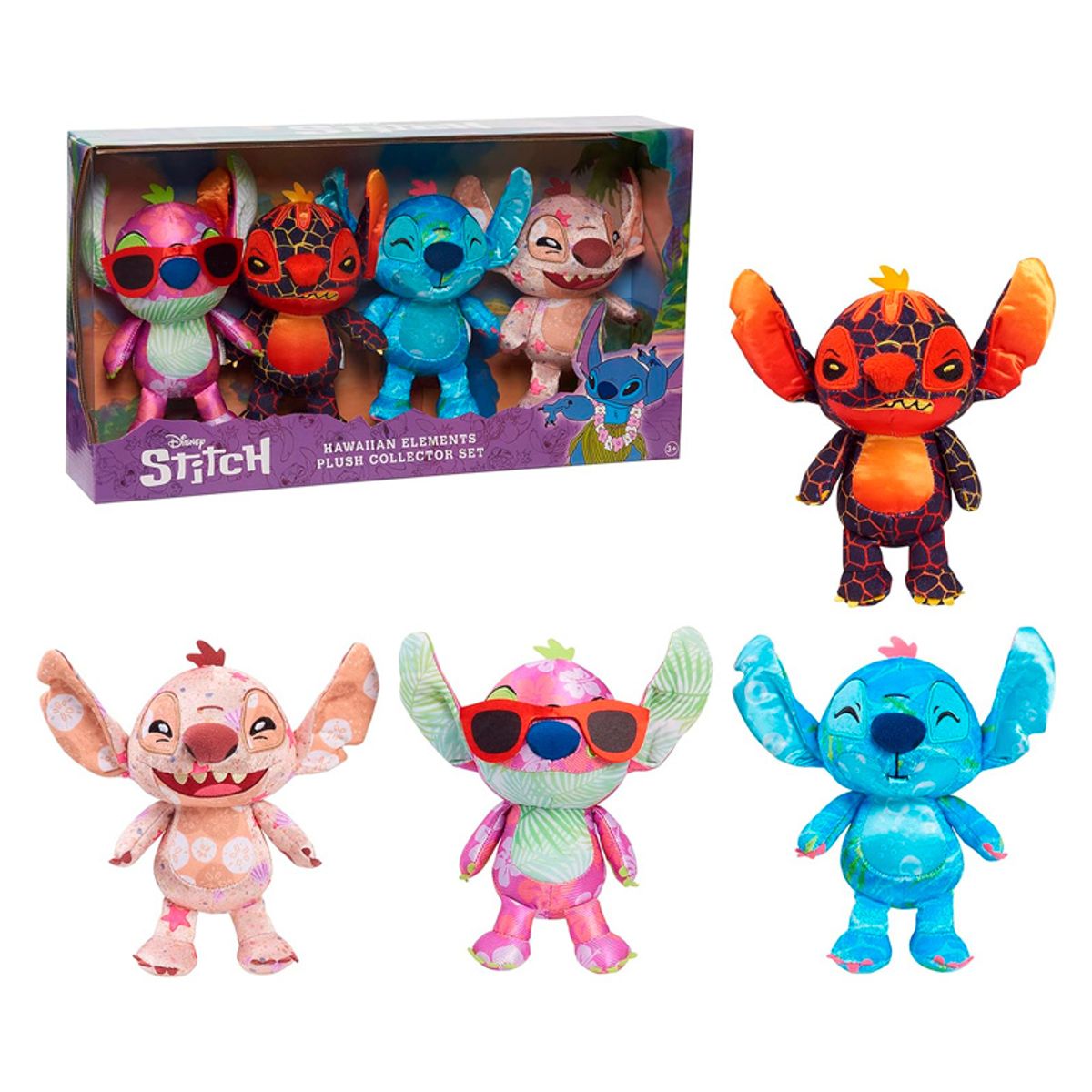 FUNKO - DISNEY STITCH 4 ELEMENTOS PELUCHES COLECCIONABLES
