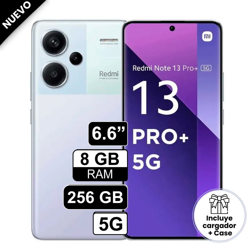REDMI - Celular Xiaomi Redmi Note 13 Pro Plus 5G 6.6" Pulg 8GB RAM 256GB 200MP Lila