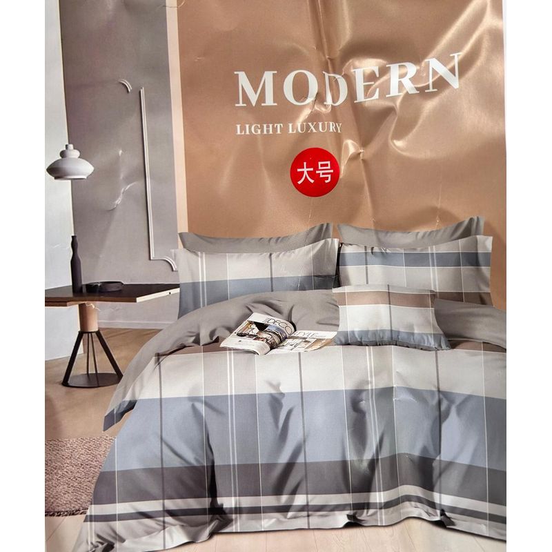 MINGDA - Set de Edredón 2 Pz+ Juego de Sábanas + Funda  100% Algodón