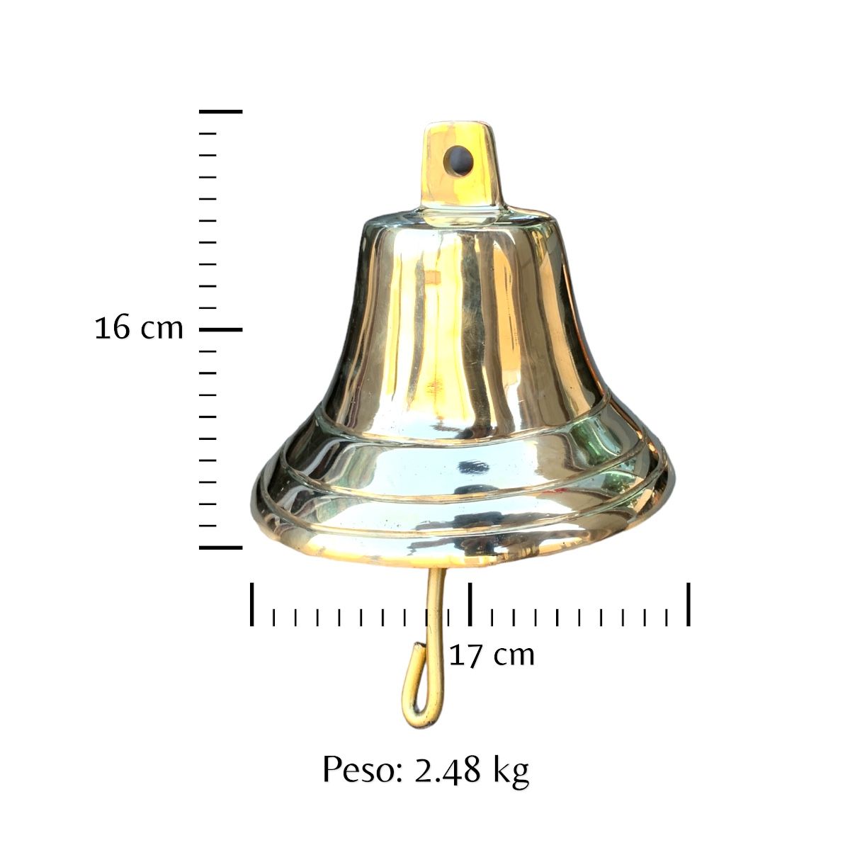 MFAP BRONCERIA Y ANTIGUEDADES - Campana bronce fundido 16 cm - Morfeo CBFM16