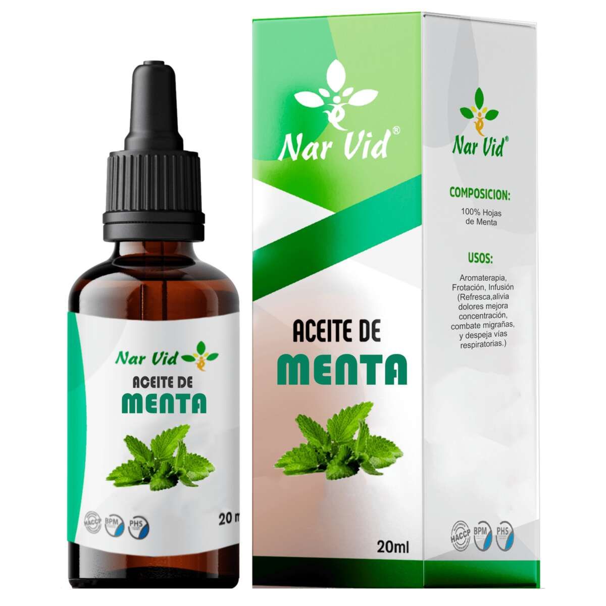 GENERICO - Aceite Esencial de Menta x 20ml - Nar Vid