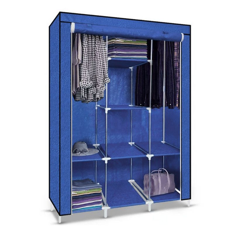OEM - Ropero Armable de Tela 3 Cuerpos Con 8 Divisiones Color Aleatorio