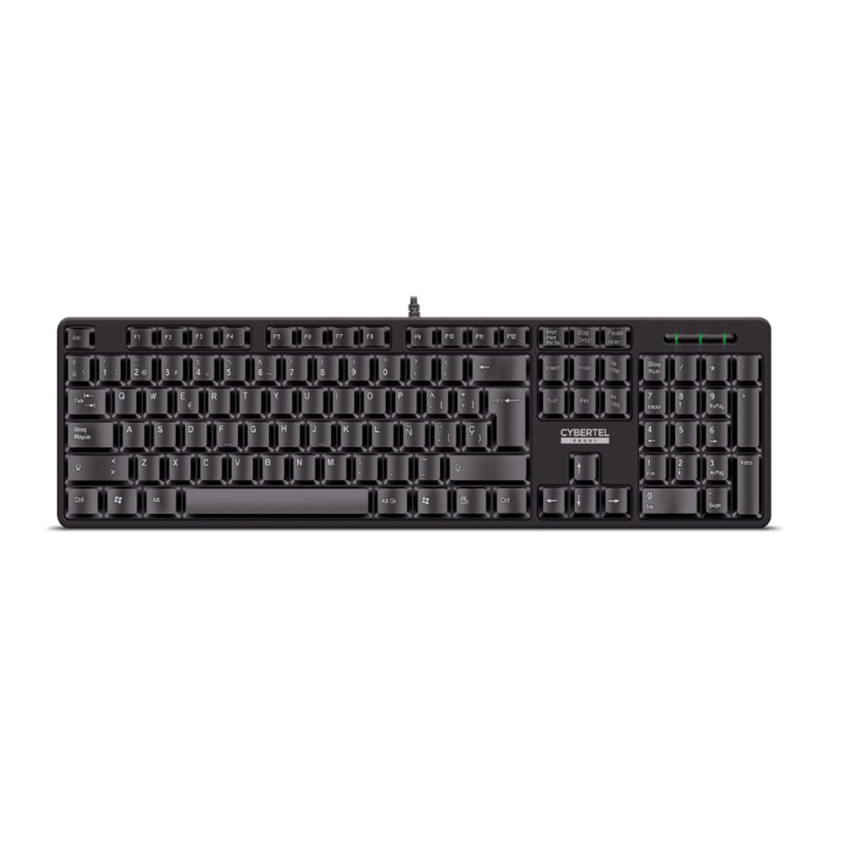 CYBERTEL - Teclado USB Ebony+ CYB K105+ - Cybertel