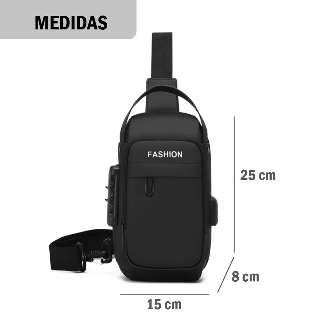 GENERICO - Pechera Mochila Morral fashion de Tela - Bolsillo vertical