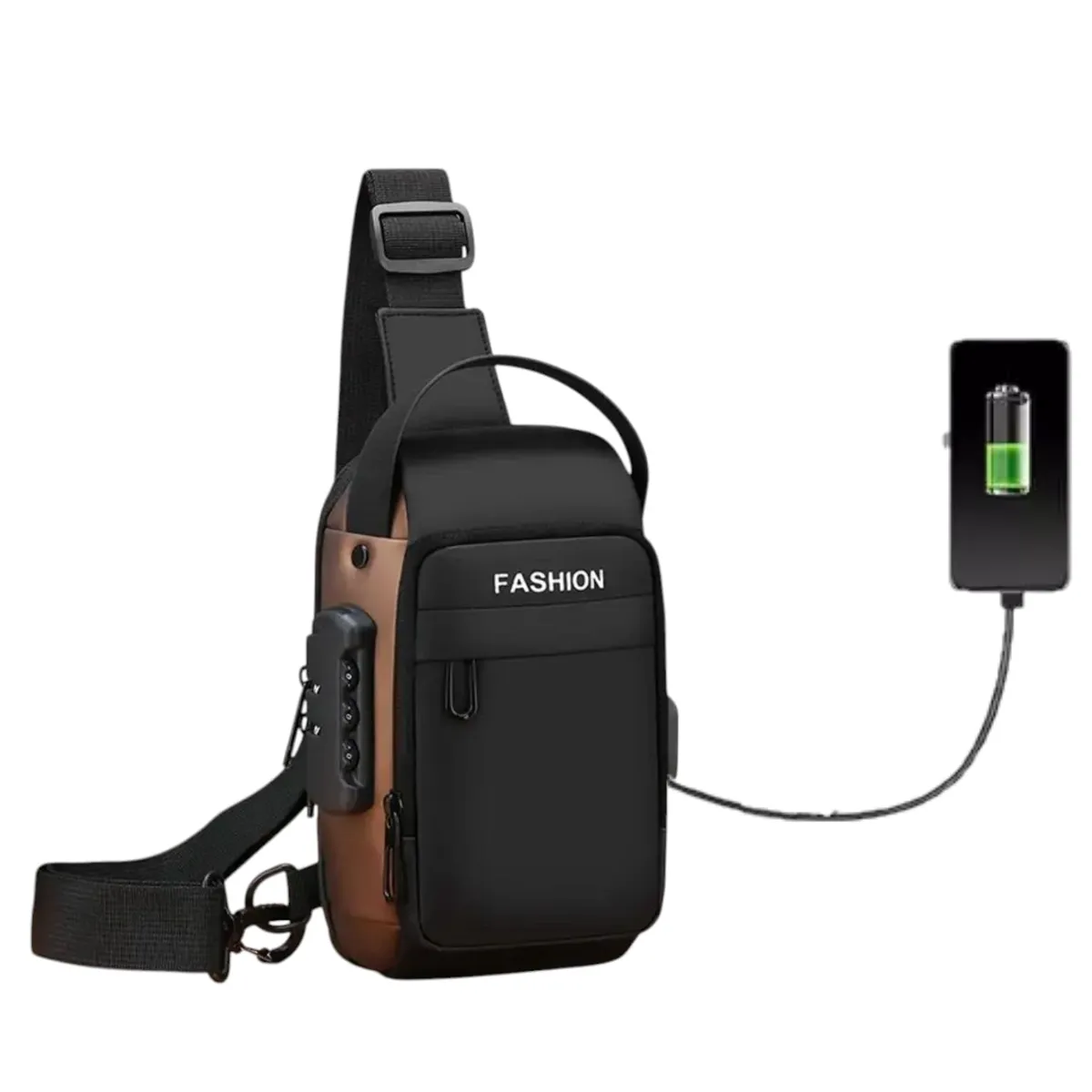 GENERICO - Pechera Mochila Morral fashion de Tela - Bolsillo vertical