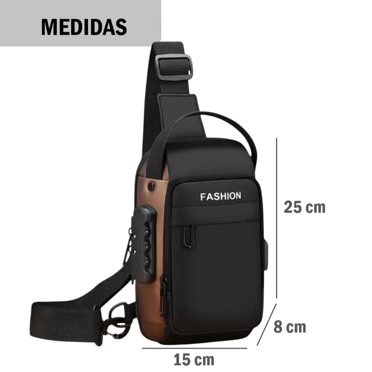 GENERICO - Pechera Mochila Morral fashion de Tela - Bolsillo vertical