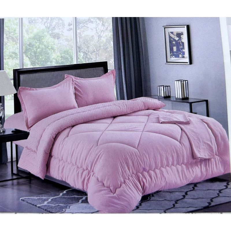 MINGDA - Set edredón Queen antiestrés de 5 pz 100% Algodón