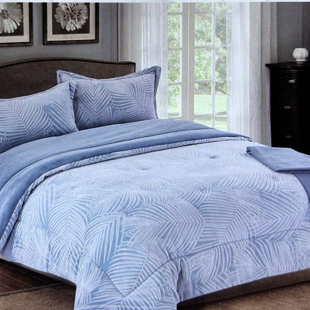 MINGDA - Set de Edredón 2 pz  piel de ángel con piel 5 piezas 100% Algodón