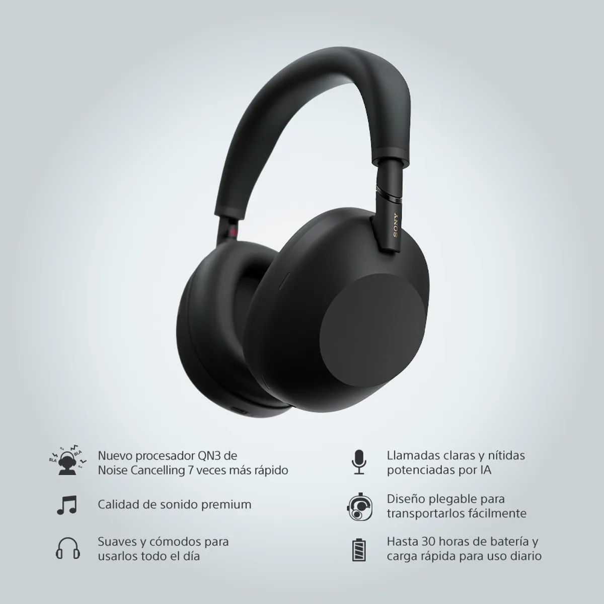 SONY - Sony Audífonos inalámbricos noise cancelling WH-1000XM6 Negro