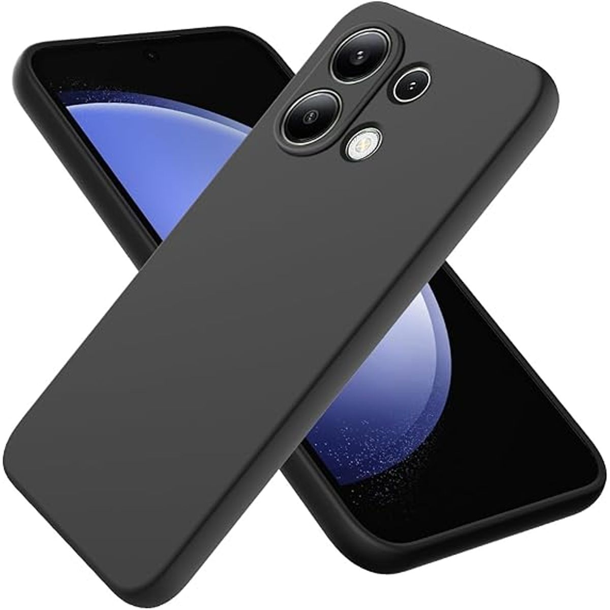 GENERICO - Case Protector para Xiaomi Redmi Note 13 4G Silicona Negro