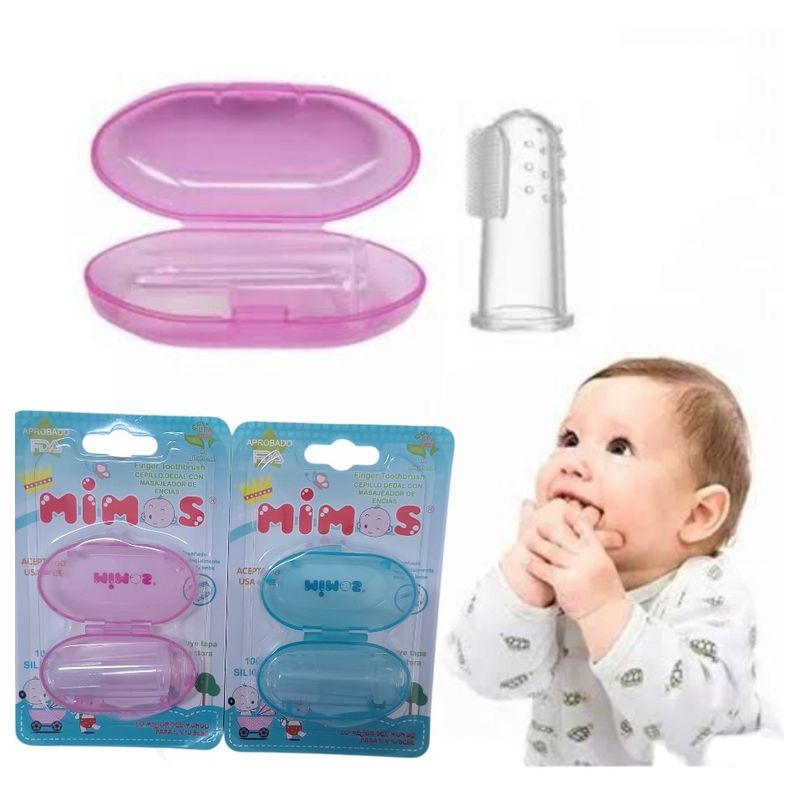 MIMOS - Cepillo dedal con masajeador de encias para bebes - MIMOS