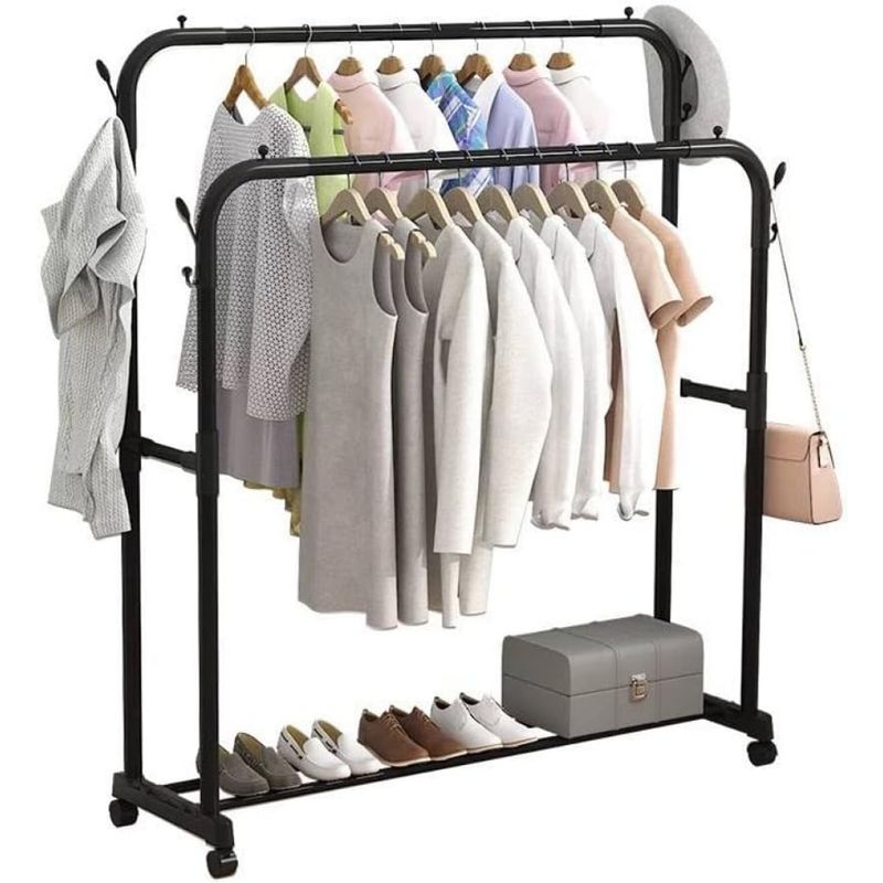 GENERICO - Organizador Colgador de Ropa Armable color negro - 35 Kg
