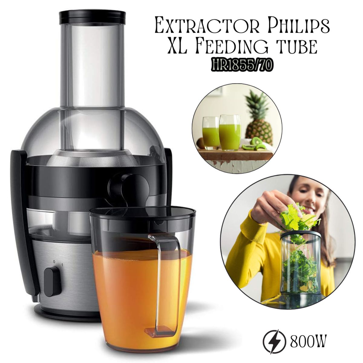 PHILIPS - Extractor de Jugos Philips Viva Colection HR185570