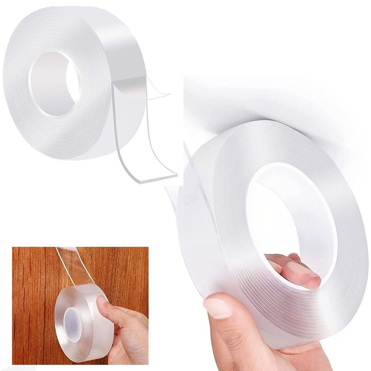 GENERICO - cinta adhesiva doble contacto doble cara 3M x 2cm