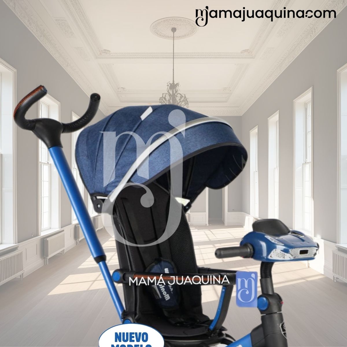 Baby - Triciclo Guiador Musical 3 en1 «BUMER» Blue