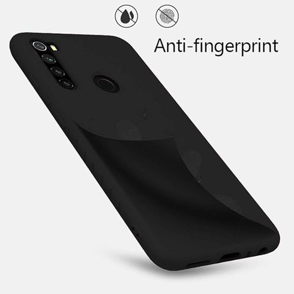 GENERICO - Case Protector para Xiaomi Redmi Note 8 Silicona Negro