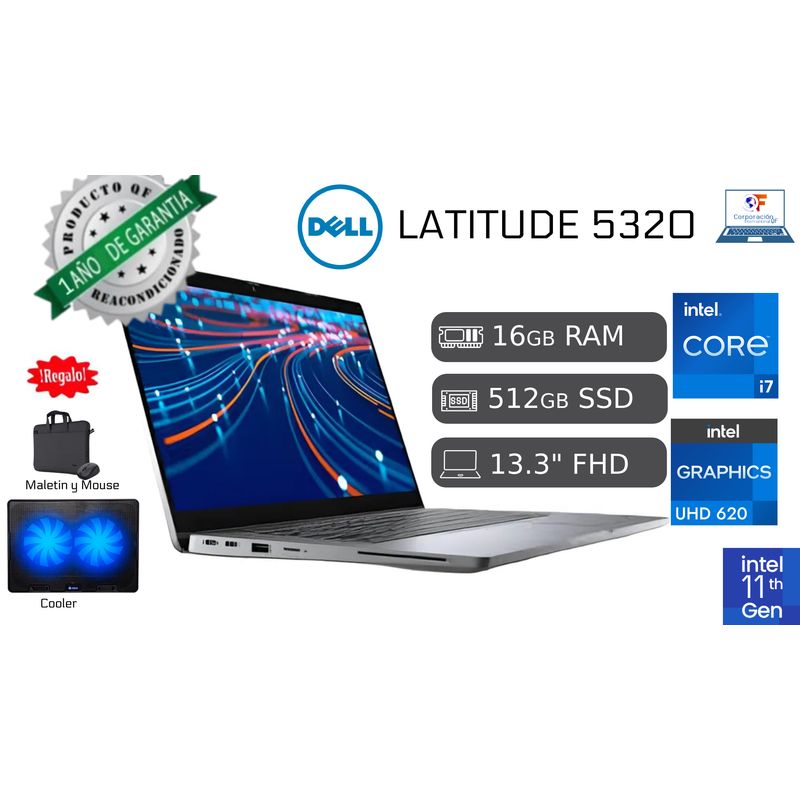 DELL - Laptop Dell Latitude 5320 Ci7 11va 16GB RAM 512GB SSD Reacondicionada garantía 1 año