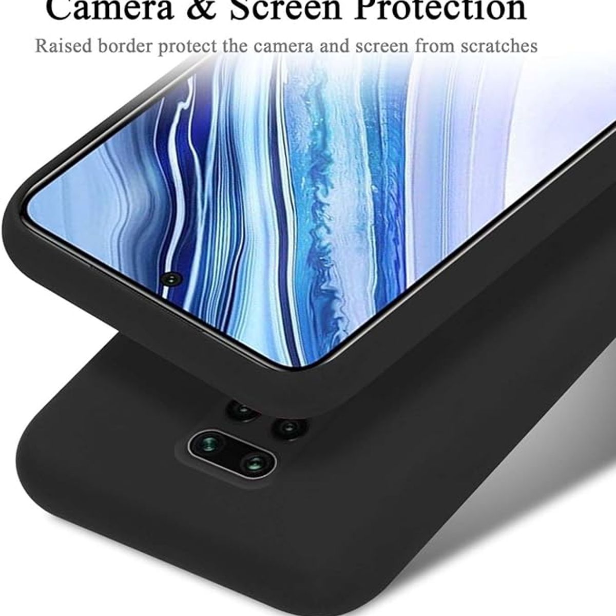 GENERICO - Case Protector para Xiaomi Redmi Note 9 Pro / Note 9s Silicona Negro