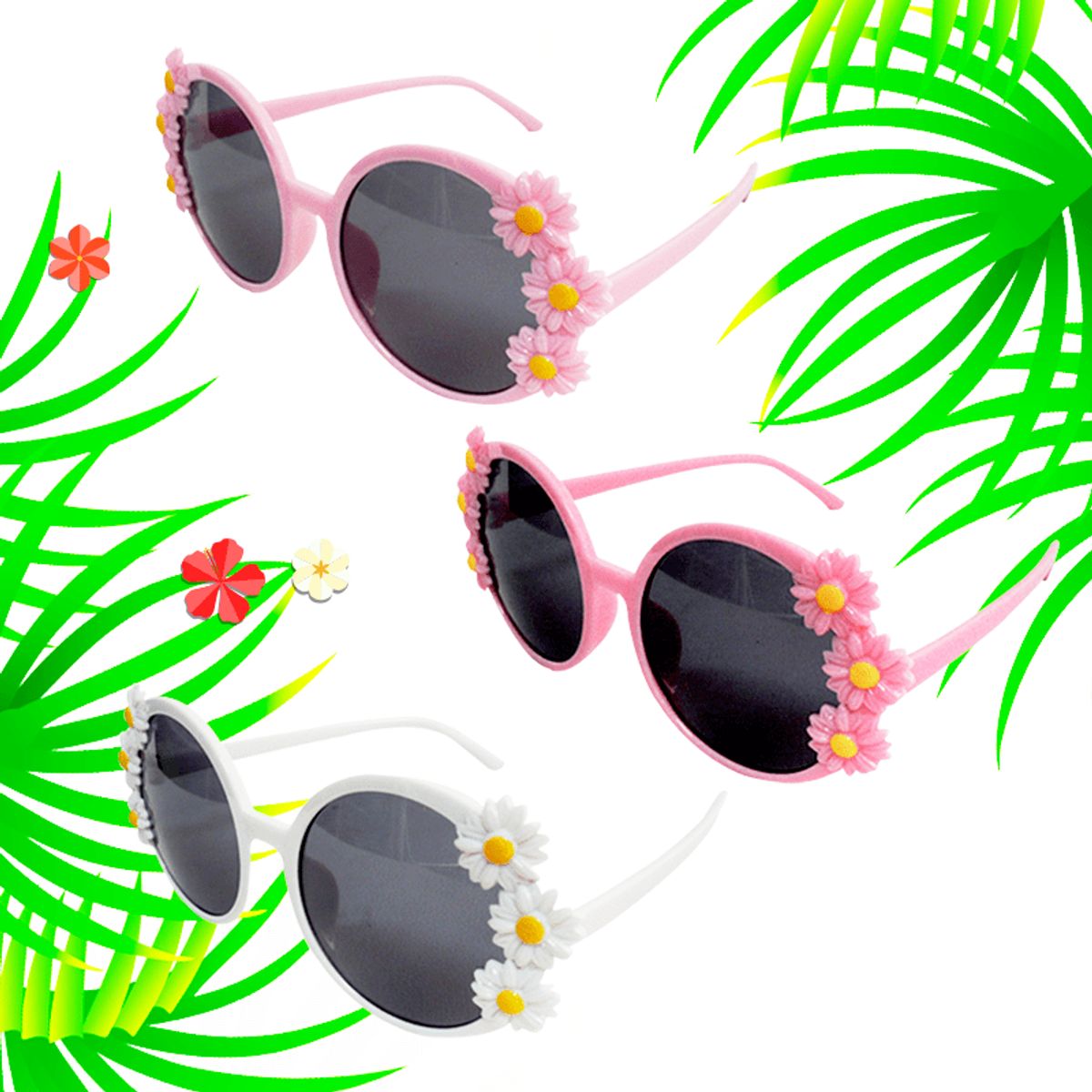 GENERICO - Lentes hawaiana para disfraz  set x 2 unidades