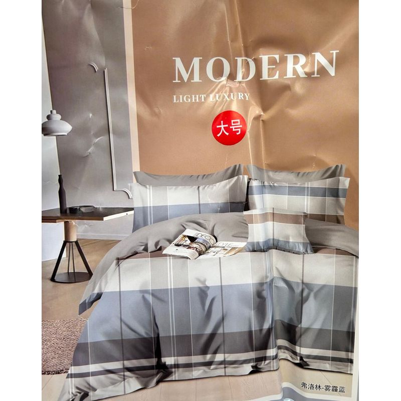 MINGDA - Set de Edredón 2pz de 5 Piezas 100% Algodón