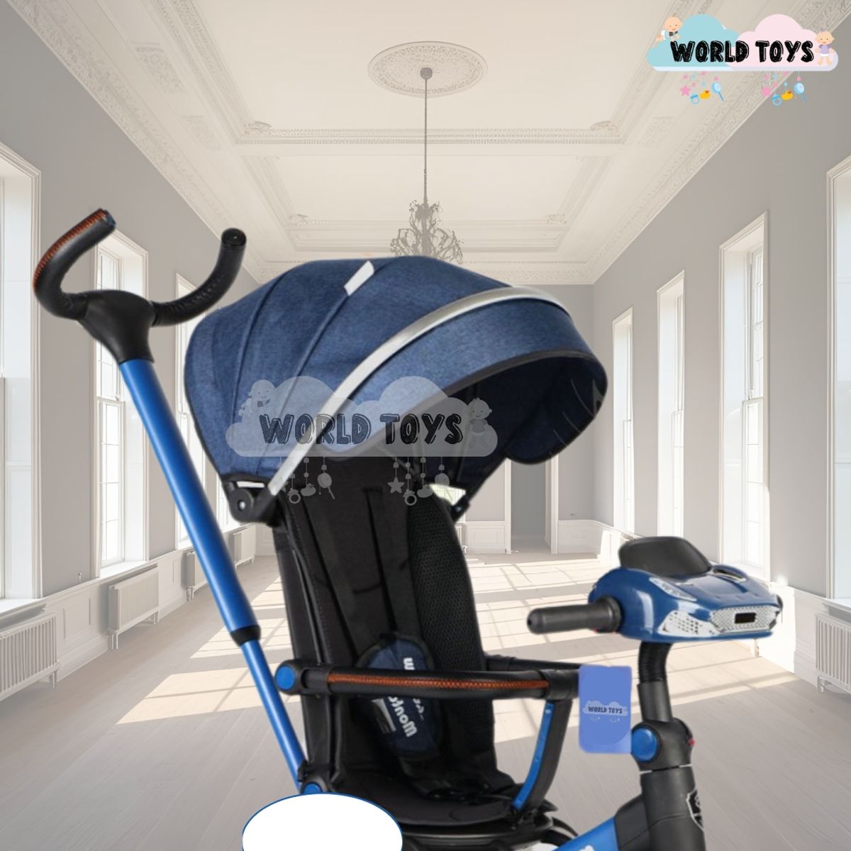 BABY - Triciclo Guiador Musical 3 en1 «BUMER» Blue
