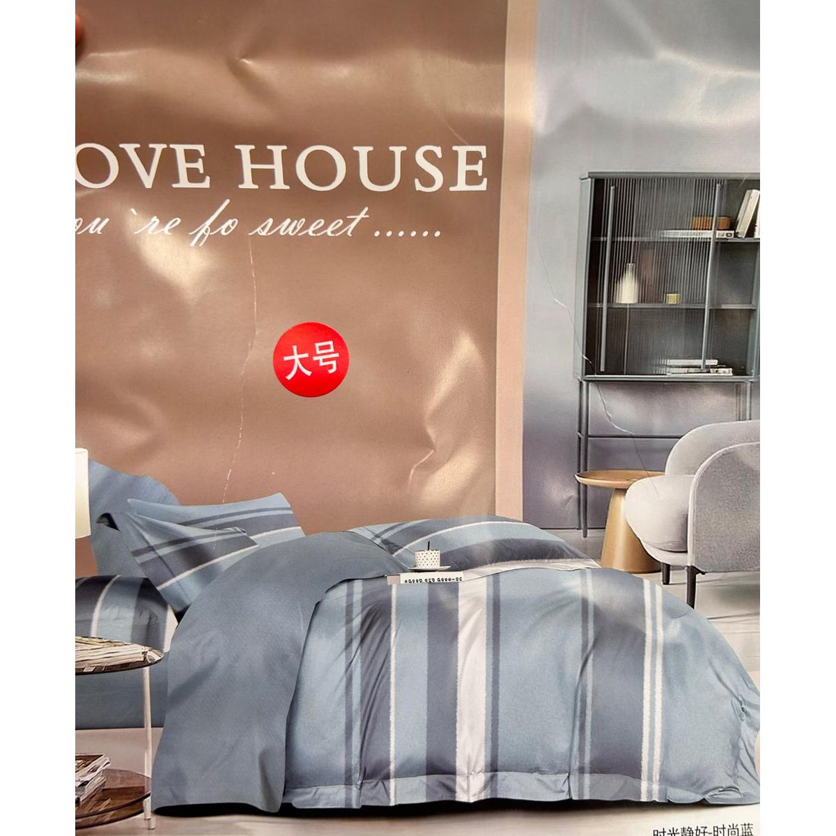 MINGDA - Set de Edredón 2pz de 5 Piezas 100% Algodón