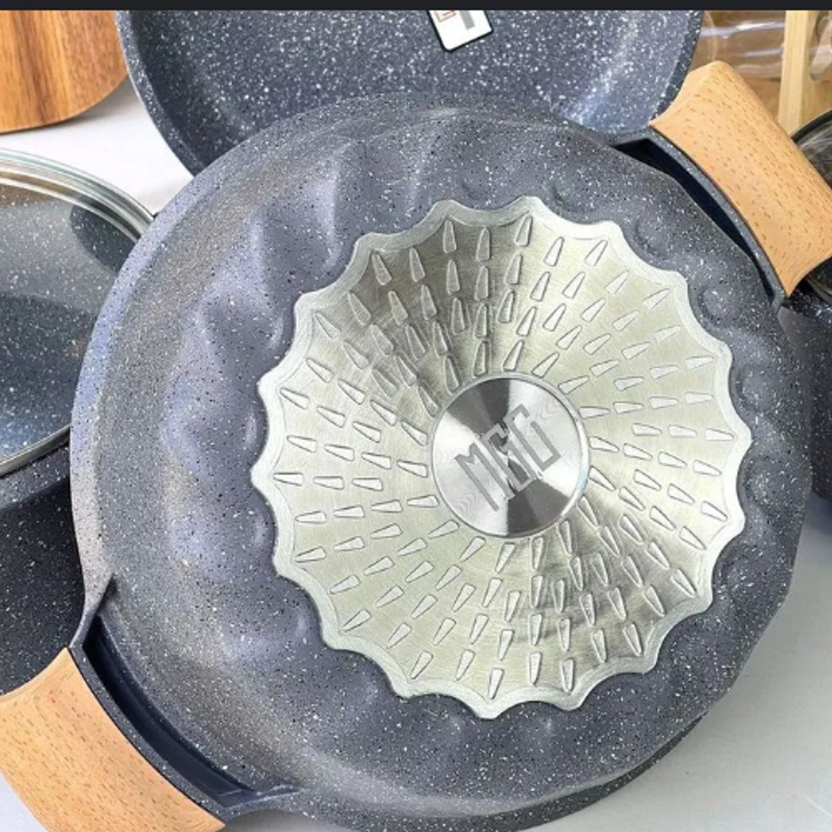 GENERICO - Juego De Ollas Roca Volcanica 12 Piezas Valeska