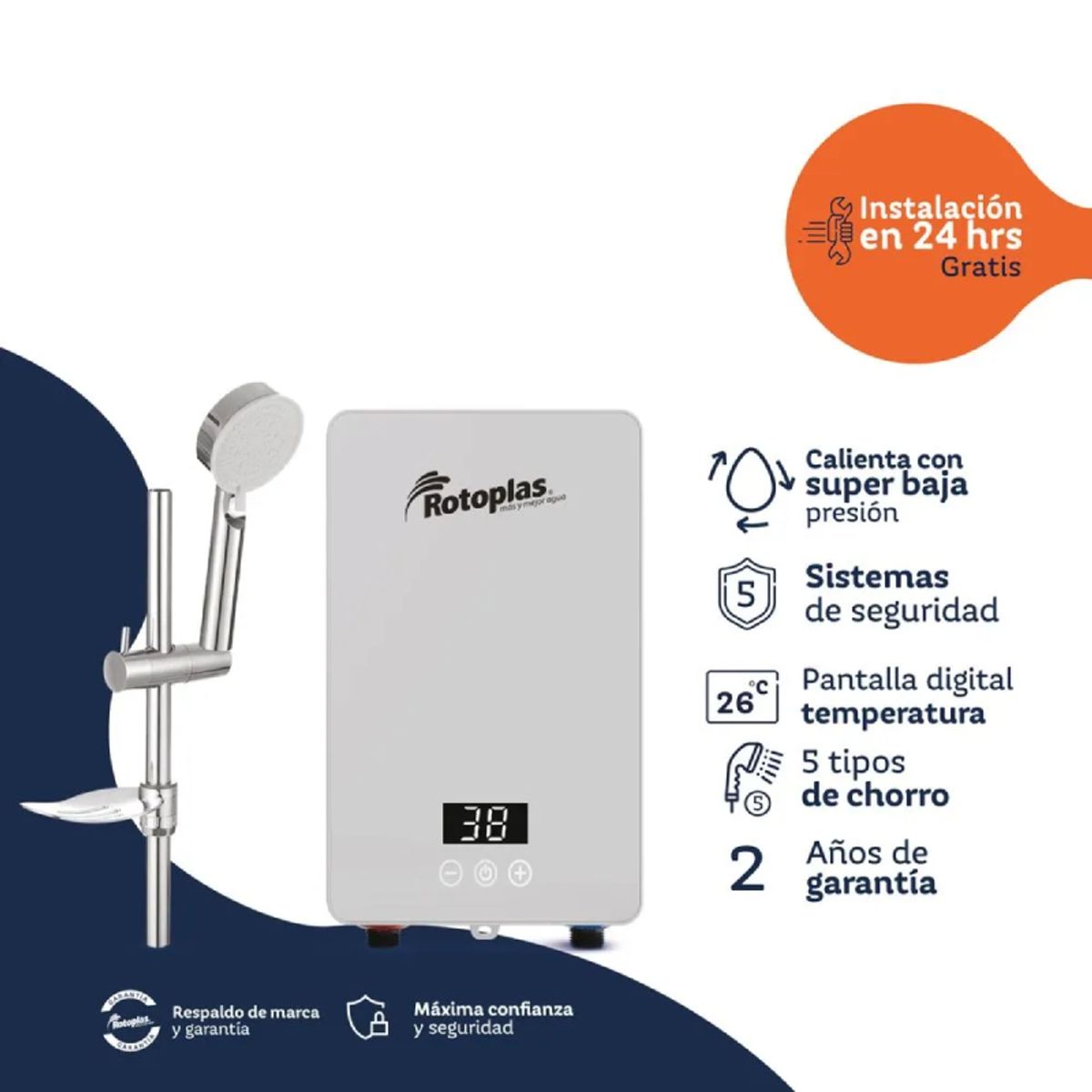 ROTOPLAS - Terma Instantanea New Sense Pro - Rotoplas