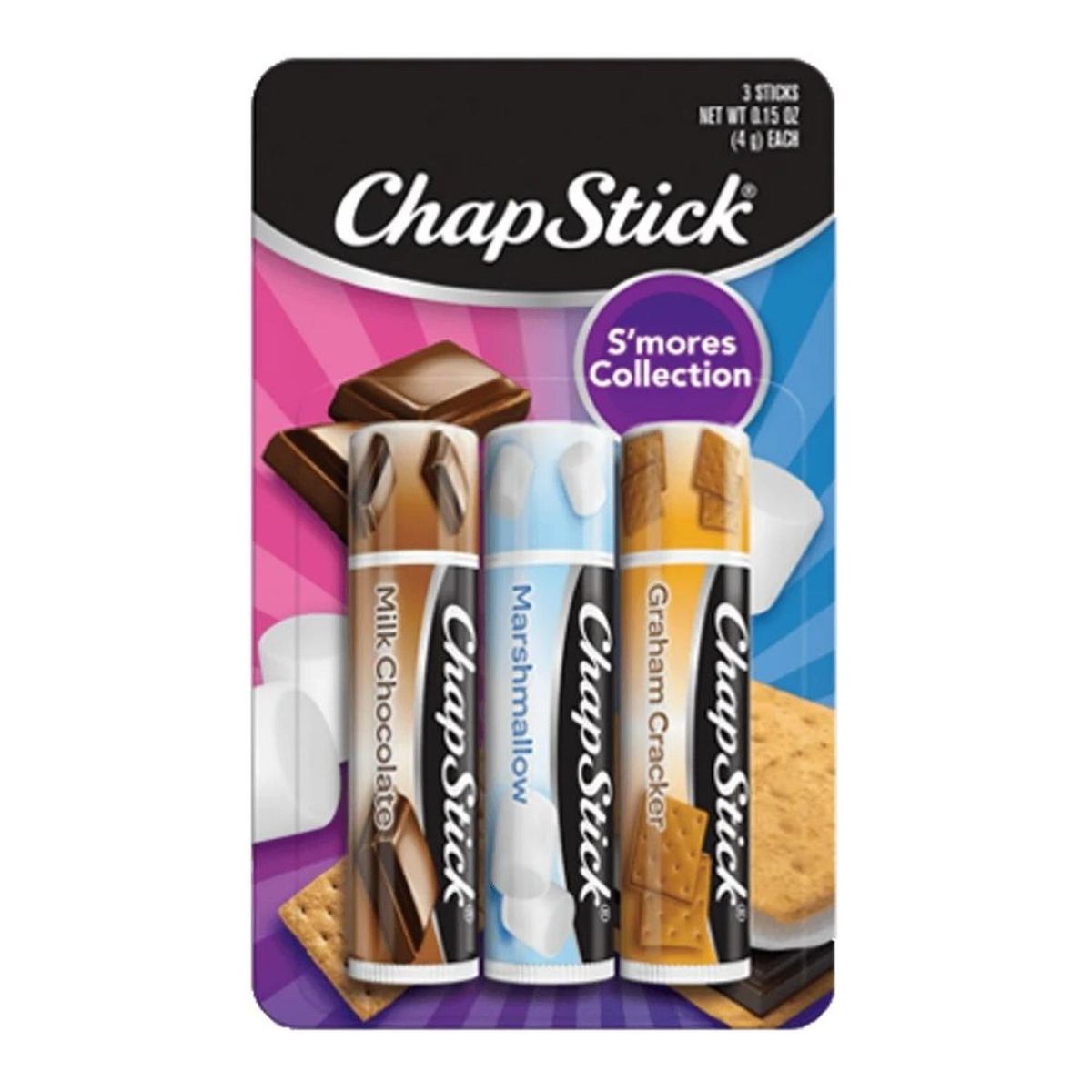 GENERICO - Bálsamo Labial ChapStick SMores Collection - Packx3