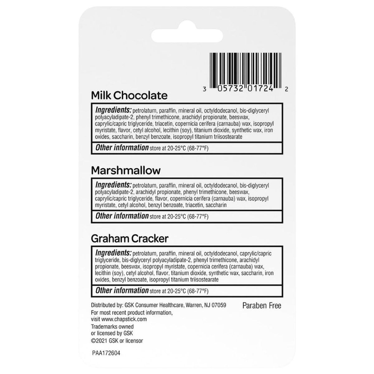 GENERICO - Bálsamo Labial ChapStick SMores Collection - Packx3