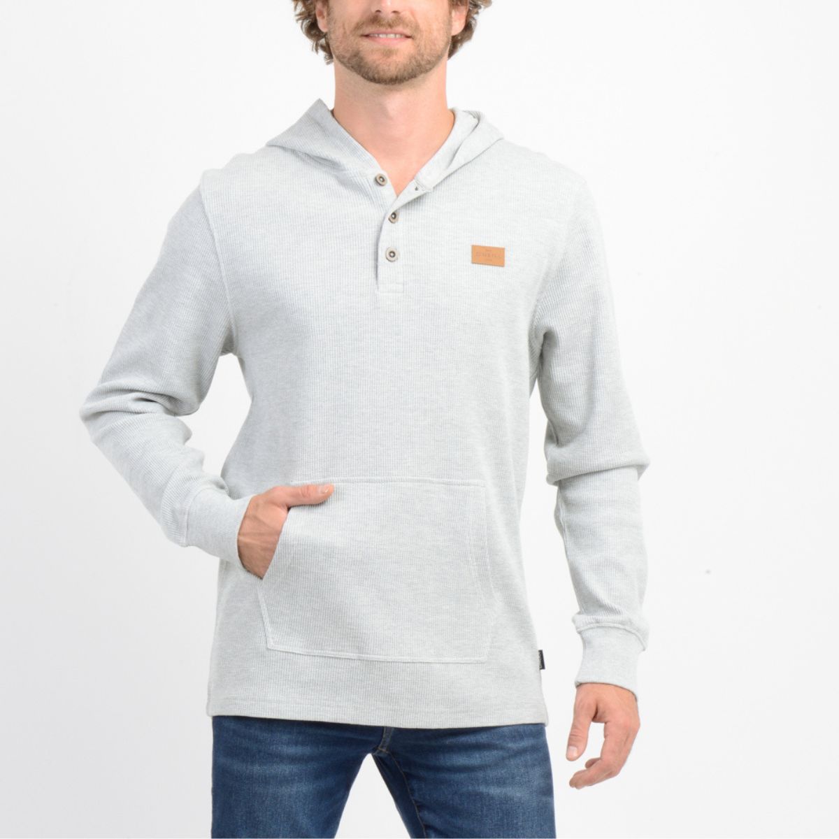 O'NEILL - POLERON HOMBRE ONEILL HOODED T SHIRT L S MENS MALANGE STORM GRAY MF25