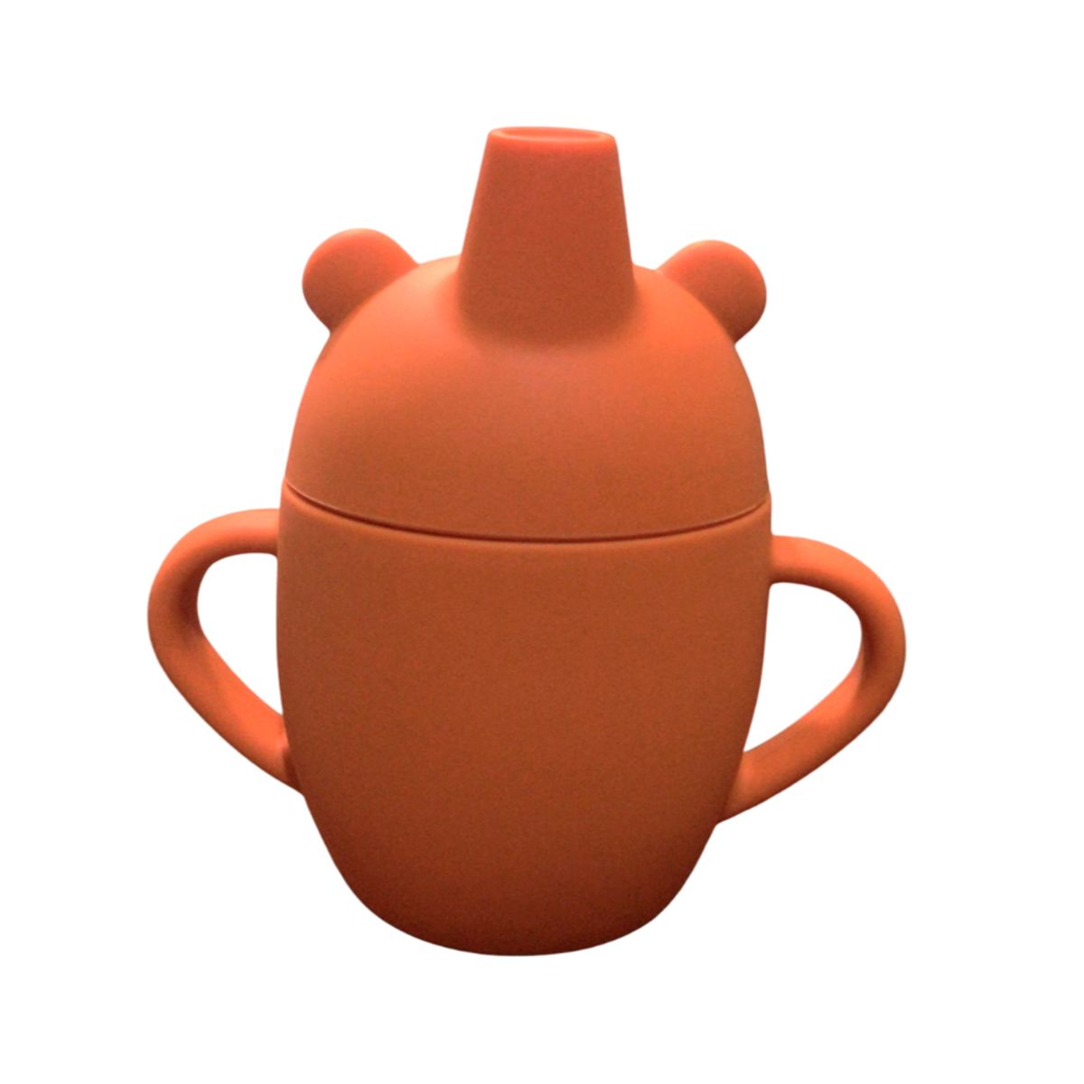 GENERICO - Vaso de Silicona Tigre naranja 360º anti derrame para bebe