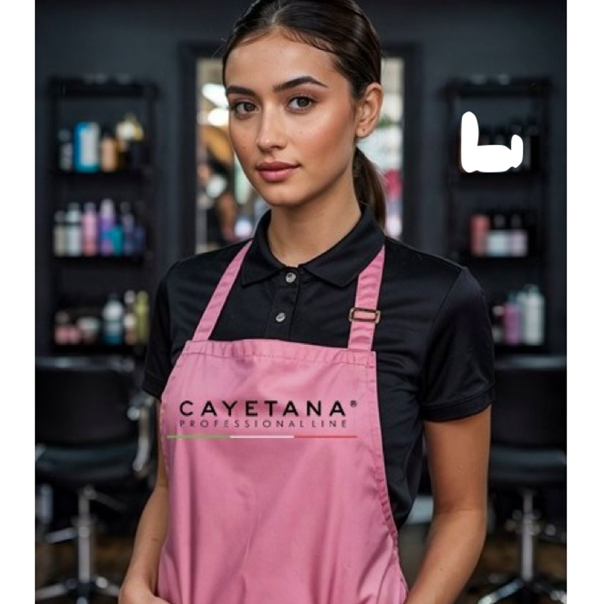 CAYETANA - DELANTAL MANDIL CON BOLSILLOS E HIDROFOBICO PARA PELUQUERIA