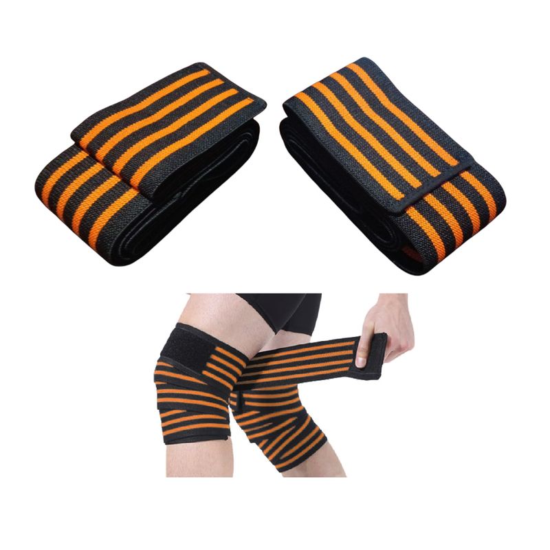 GENERICO - Rodillera Potencia Venda Poder Strap Deportivo 2unds Naranja