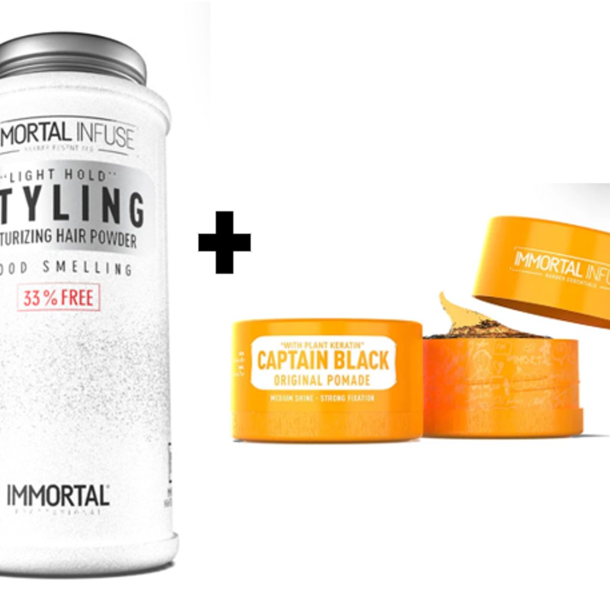 GENERICO - Pack Immortal Cera de Cabello  CAPITAN BLACK y Polvo Texturizador 20gr