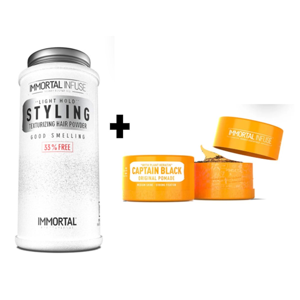 GENERICO - Pack Immortal Cera de Cabello  CAPITAN BLACK y Polvo Texturizador 20gr