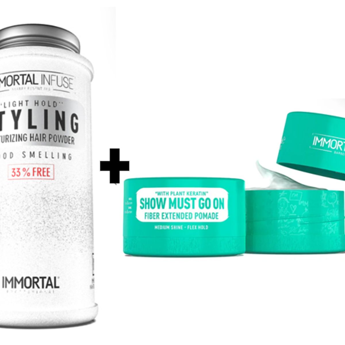 GENERICO - Pack Immortal Cera de Cabello SHOW MUST GOON y Polvo Texturizador 20gr