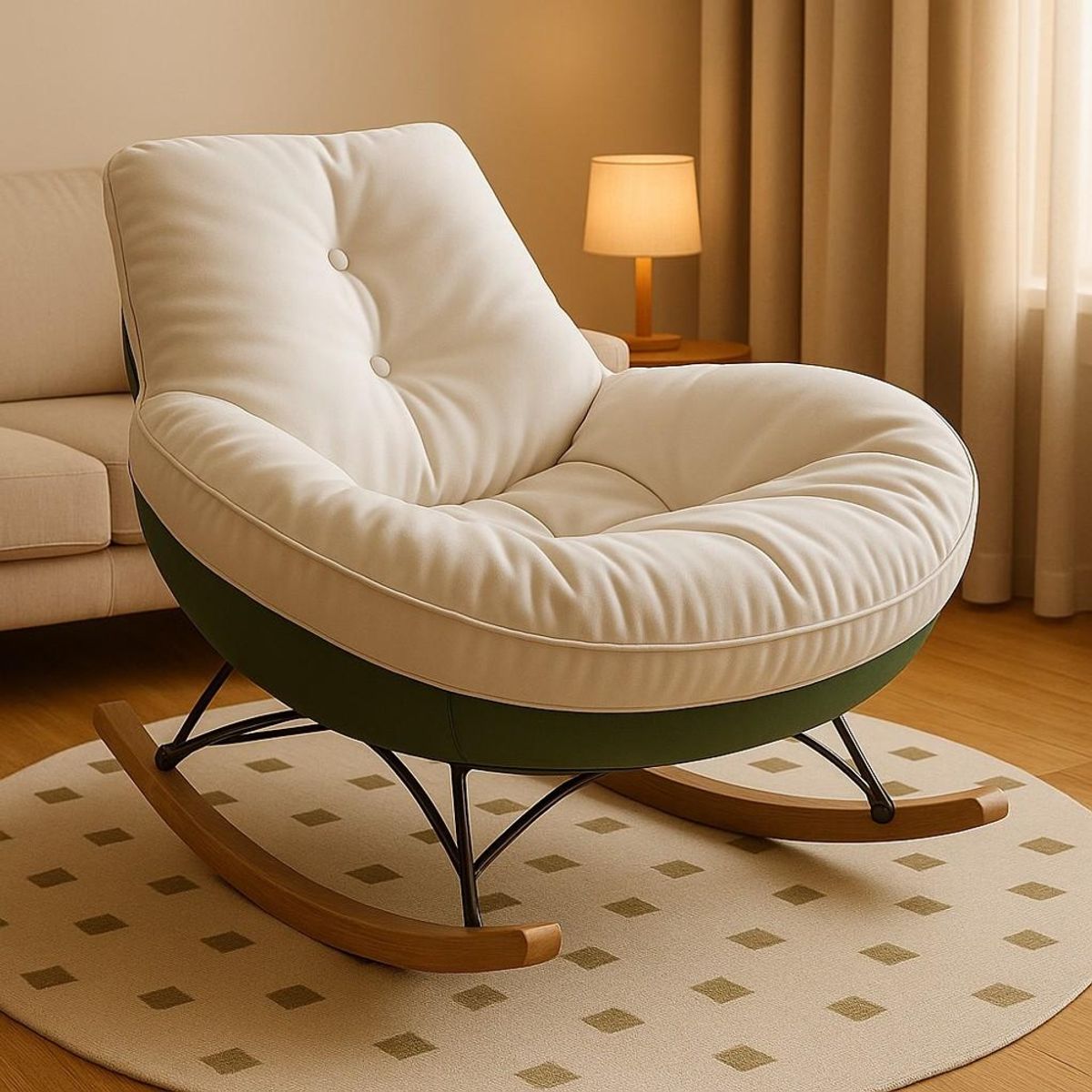 GENERICO - Silla Mecedora de Lujo Estilo Japonés