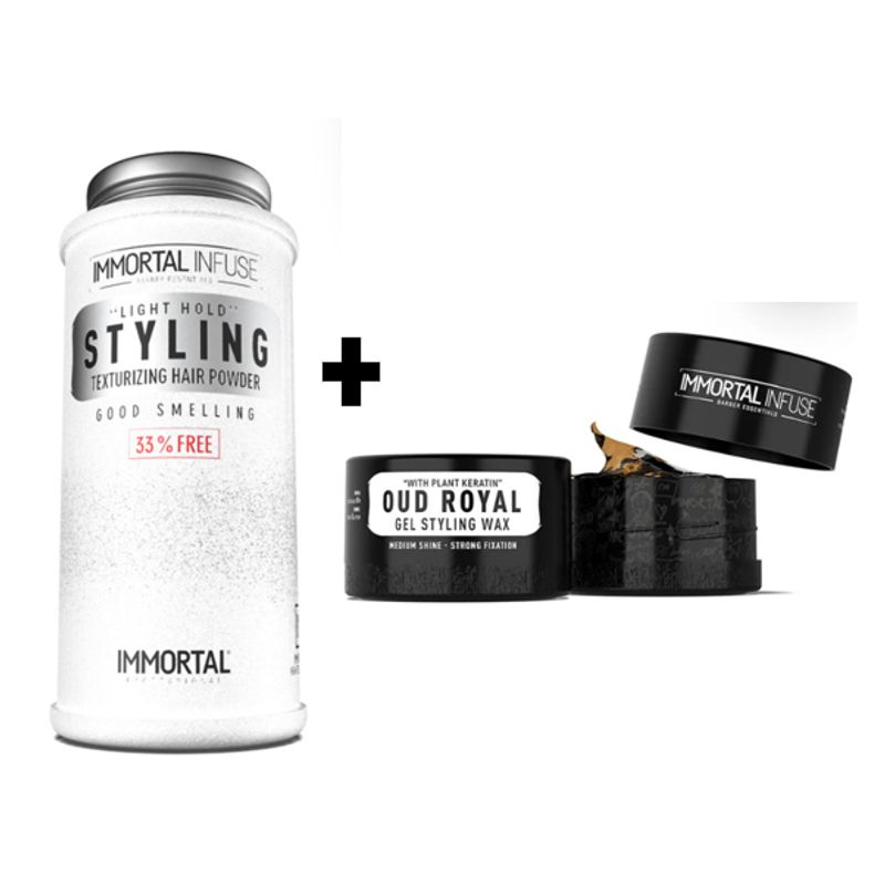 GENERICO - Pack Immortal Cera de Cabello  OUD ROYAL y Polvo Texturizador 20gr