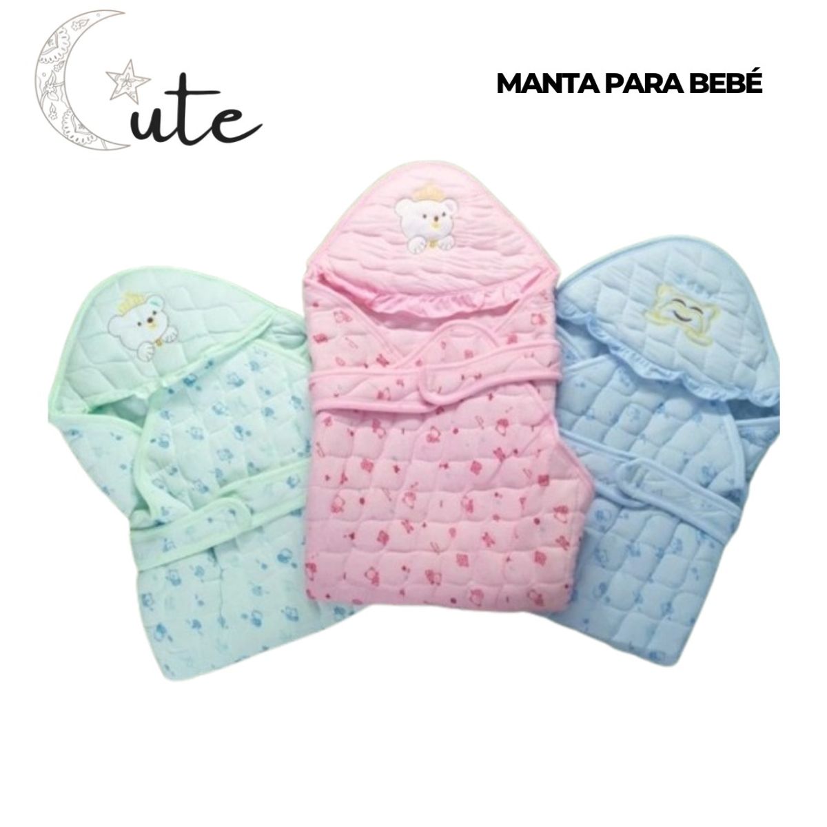 CUTE - MANTA DE ALGODON BEBÉ