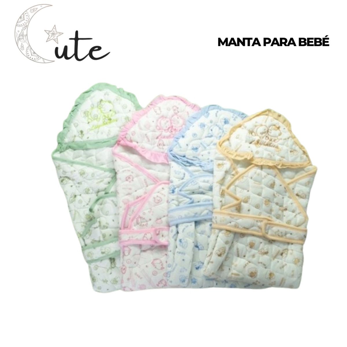 CUTE - MANTA DE ALGODON BEBÉ